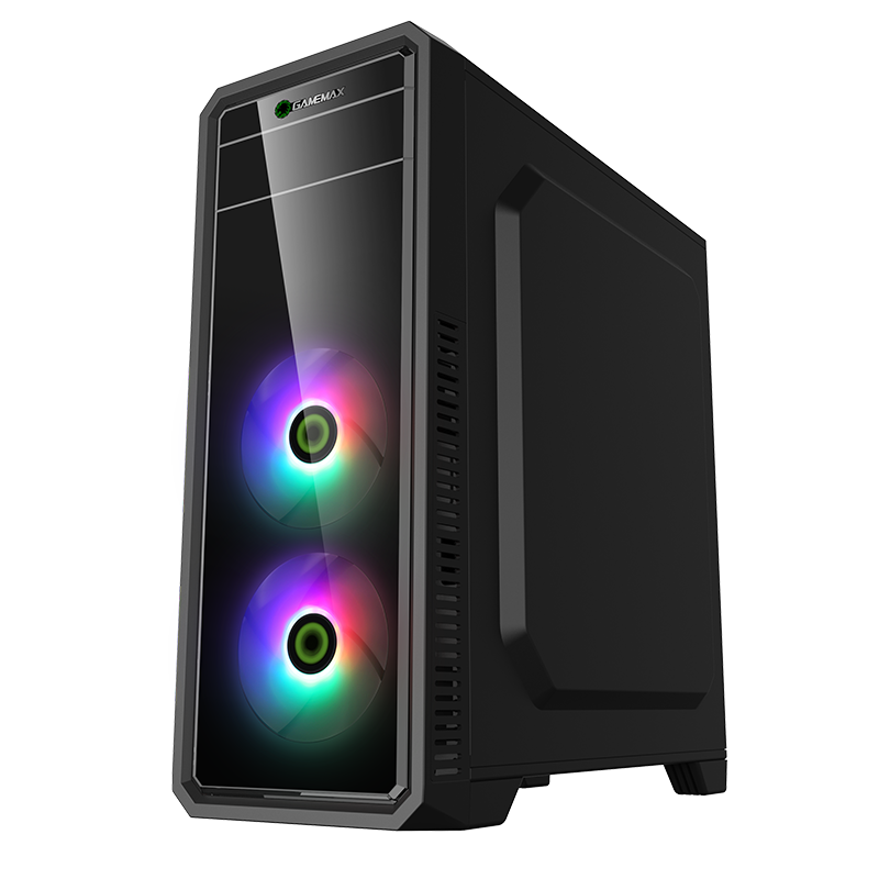 Компьютерный корпус Gamemax G561-FRGB, Midi-Tower, ATX, Чёрный