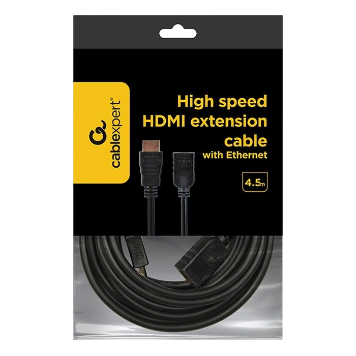 Видео кабель Cablexpert CC-HDMI4X-15, HDMI (M) - HDMI (F), 4,5м, Чёрный