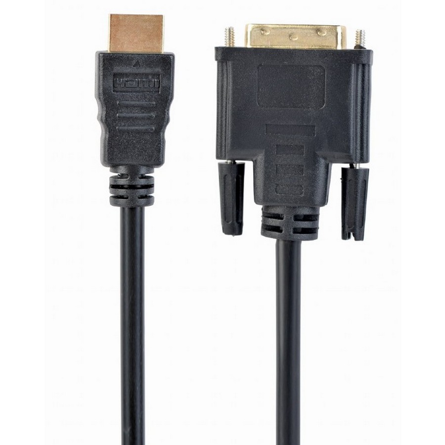 Cable HDMI to DVI  4.5m Cablexpert, male-male, GOLD, 18+1pin single-link, CC-HDMI-DVI-15