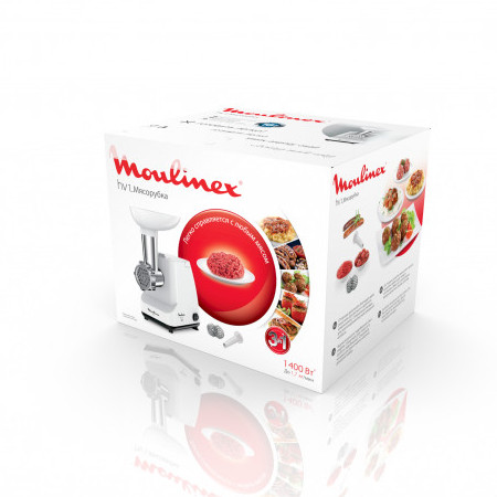 Mașină de tocat carne Moulinex ME111032, Alb