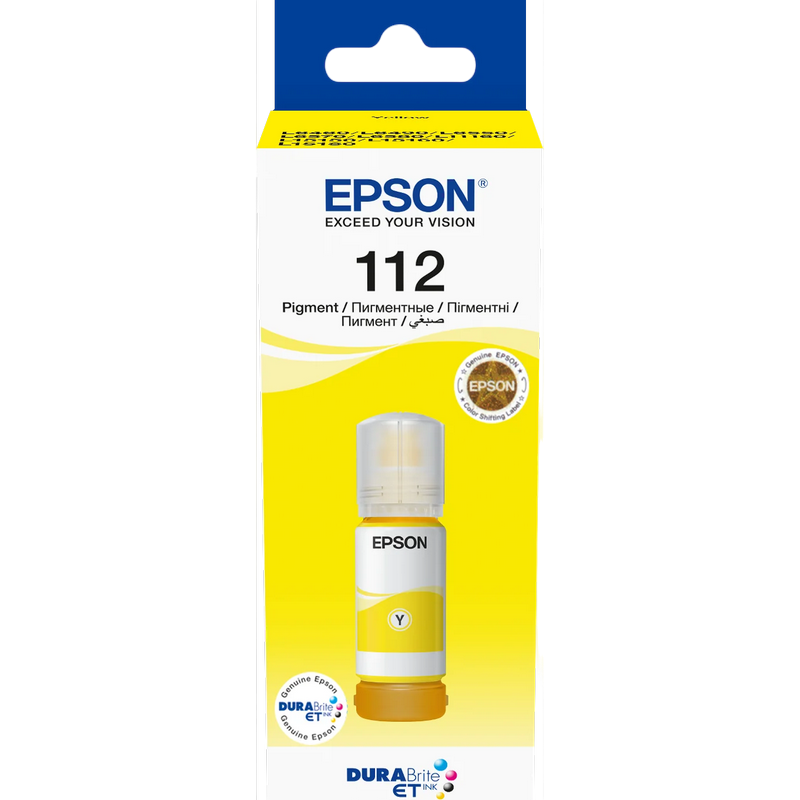 Ink  Epson C13T06C44A, 112 EcoTank Ink Bottle, Yellow