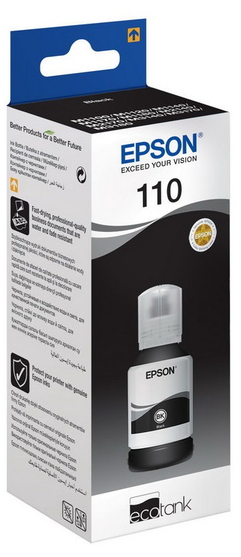 Ink  Epson C13T03P14A, EcoTank MX1XX Series Bottle XL, Black 