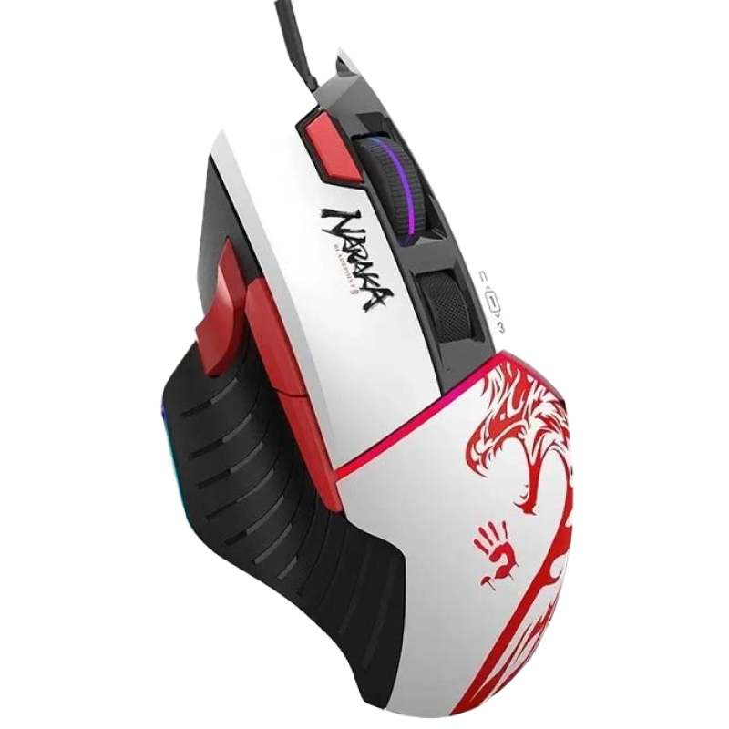Gaming Mouse Bloody W95 Max, 100-12000dpi, 10 buttons, 35G, 250IPS, Extra Fire Wheel, RGB,USB, Navy