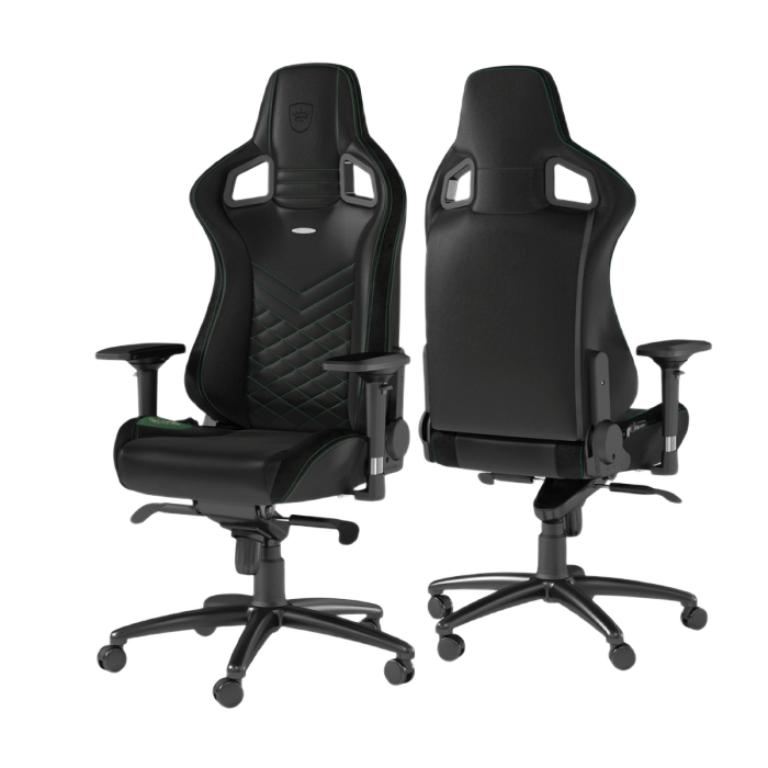 Игровое кресло Noblechairs Epic, Искусственная кожа, Черный/Зеленый