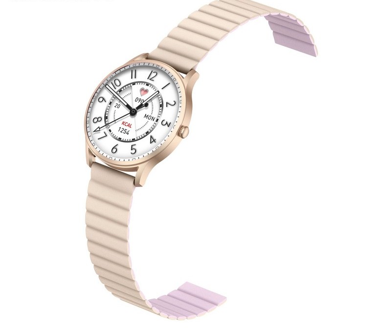 Kieslect Smart Watch Lora, Magnetic Strap, Gold