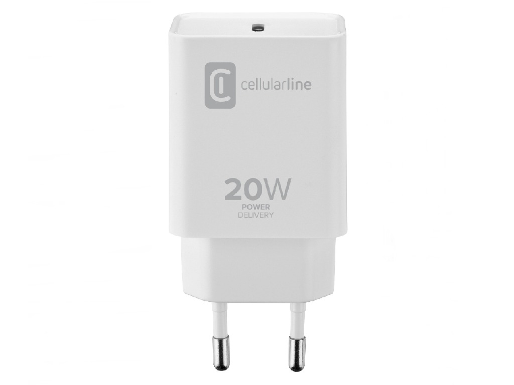 Зарядное устройство Cellularline USB-C Charger 20W, 20Вт, Белый