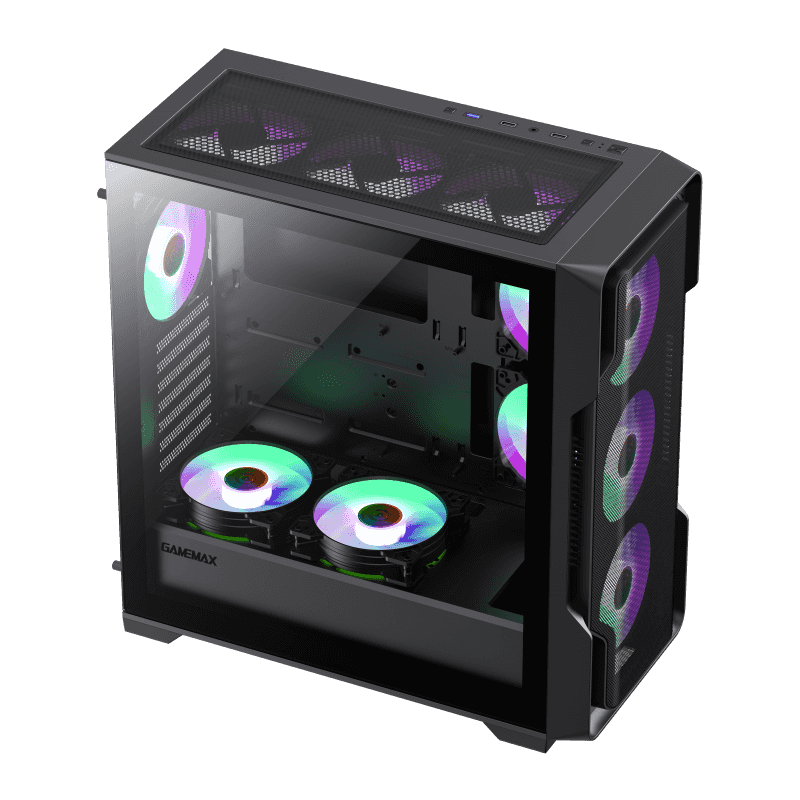 Carcasă PC Gamemax Siege, Midi-Tower, Fără PSU, Negru
