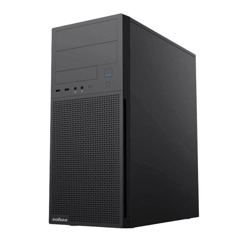 Carcasă PC Sohoo 2816BK, Midi-Tower, ATX, Negru