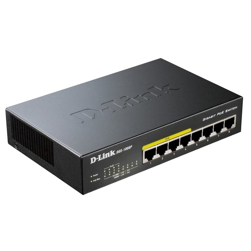 Comutator PoE D-Link DGS-1008P, 4x IEEE 802.3af