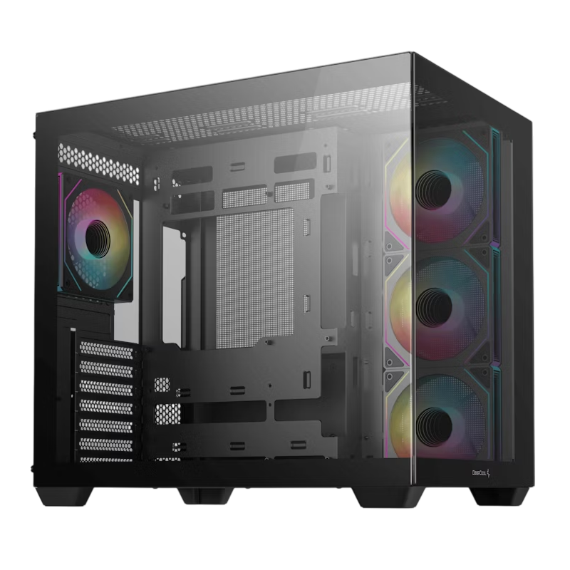 Carcasă PC Deepcool CG530 4F, Midi-Tower, Fără PSU, Negru
