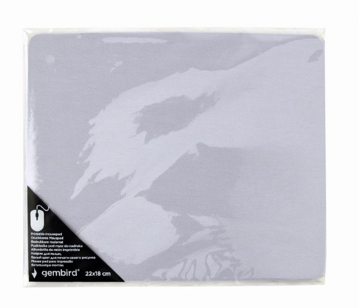 Коврик для мыши Gembird MP-PRINT-S, 220мм x 180мм, Белый