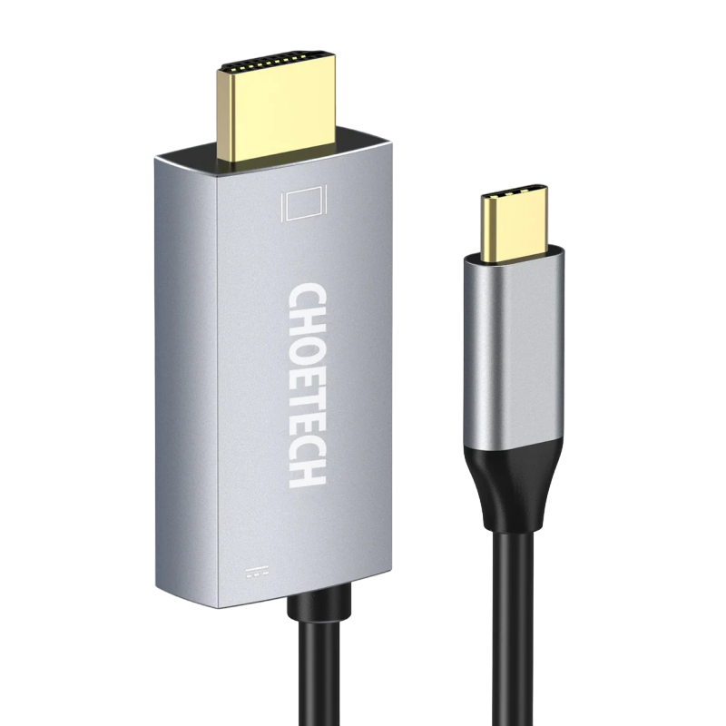 Adaptor USB Choetech XCH-M180, USB Type-C (F) - HDMI (F), 1,8m, Argintiu