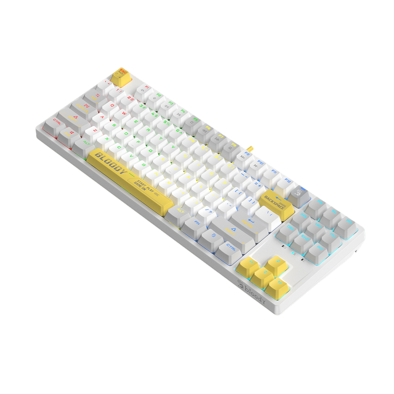 Tastatură Bloody S87, Cu fir, Alb