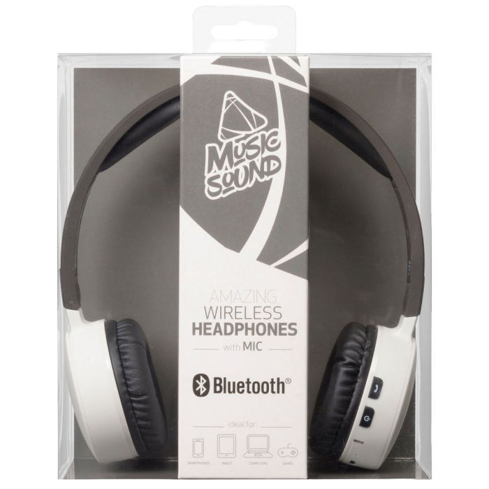 Наушники для домашнего развлечения Cellularline Music Sound, Bluetooth, Белый/Чёрный