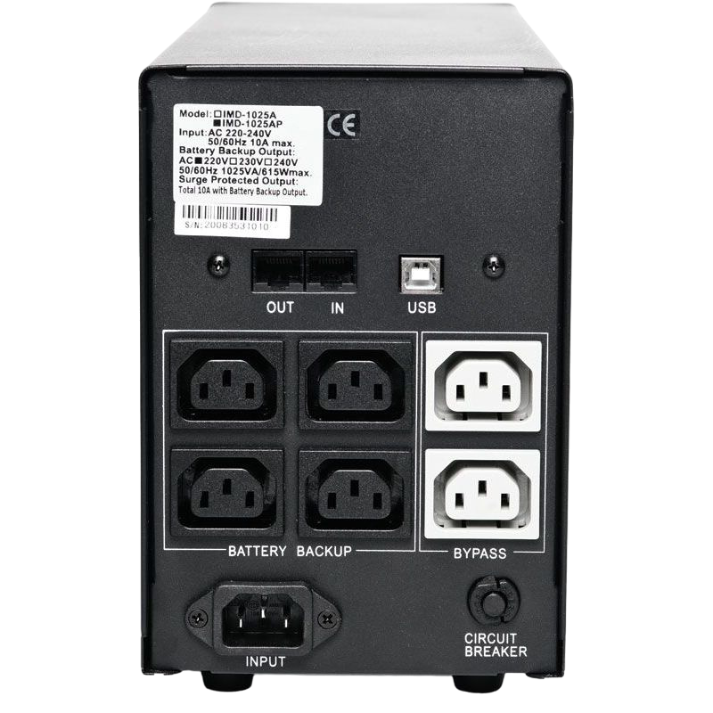 Sursă de alimentare neîntreruptibilă PCM IMD-1200, Linear-interactiv, 1200VA, Turn