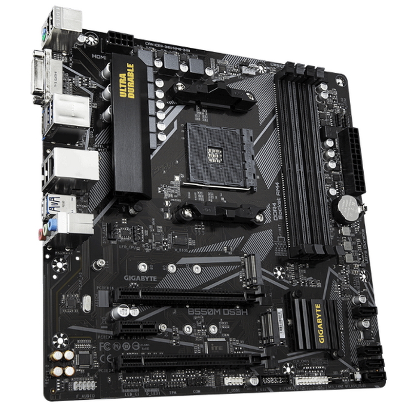 Placă de bază Gigabyte B550M DS3H, AM4, AMD B550, Micro-ATX