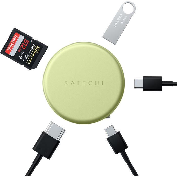 Многопортовый адаптер satechi onthego 5-in-1 multiport, зелёный Thumbnail 14