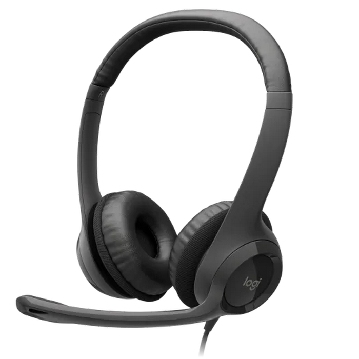 Гарнитуры для Колл-центров Logitech H390, Проводной аналоговый, Чёрный