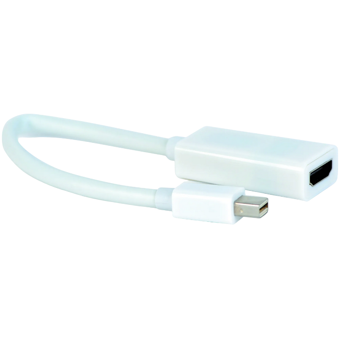 Видеоадаптер Cablexpert A-mDPM-HDMIF-02-W, MiniDP (M) - HDMI (F), 0,15м, Белый