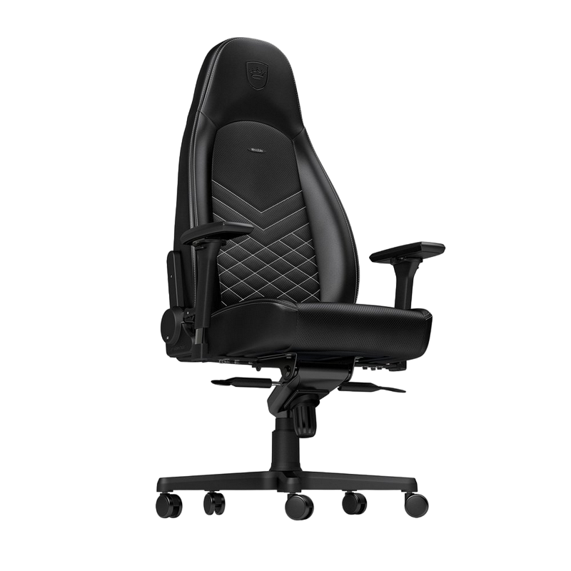 Игровое кресло Noblechairs Icon, Искусственная кожа, Черный/Белый