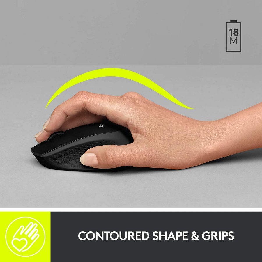 Беcпроводная мышь Logitech M330, Чёрный