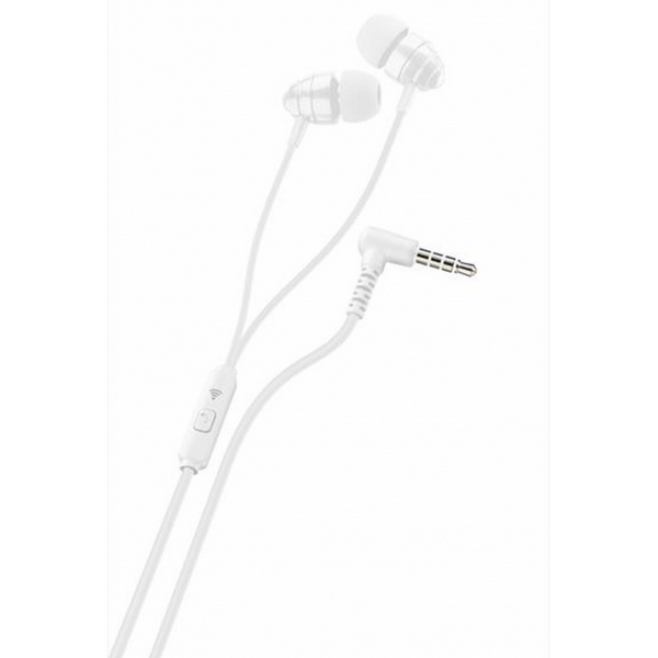 Ploos In-ear earphones with mic, White