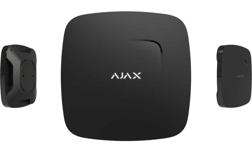 Detector de fum Ajax FireProtect, Negru