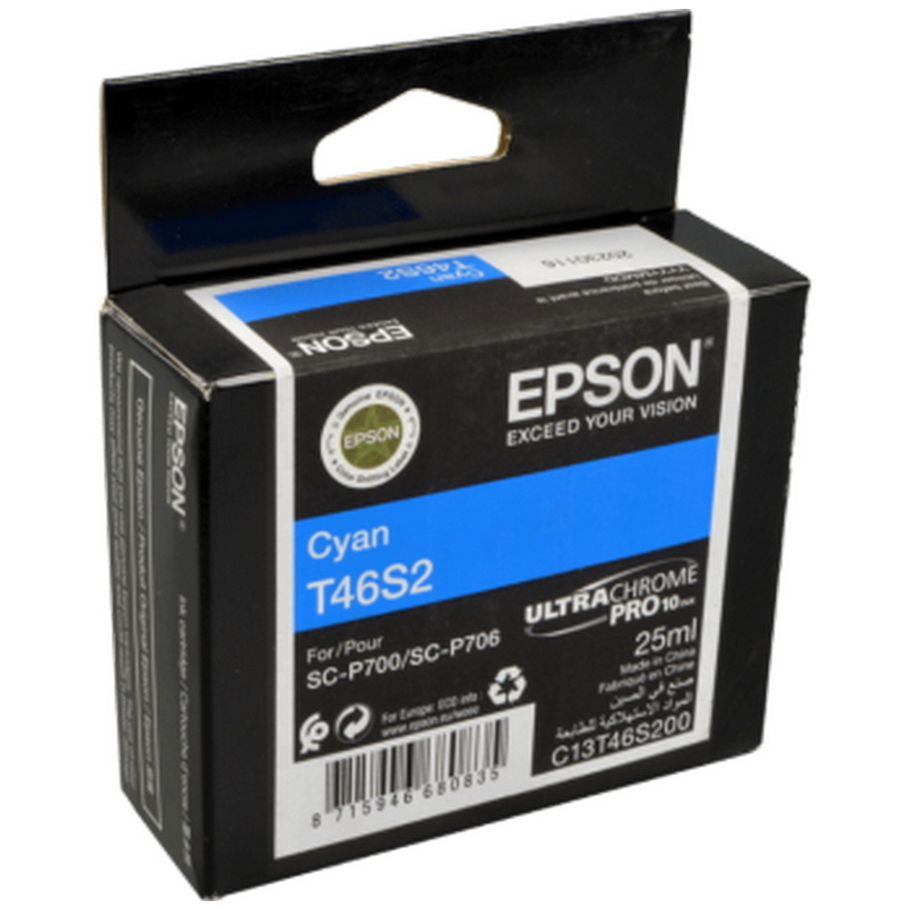 Картридж чернильный Epson T46S UltraChrome Pro 10, C13T46S200, Циан