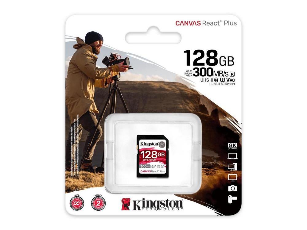 Card de Memorie Kingston Canvas React Plus, 128GB (SDR2/128GB)