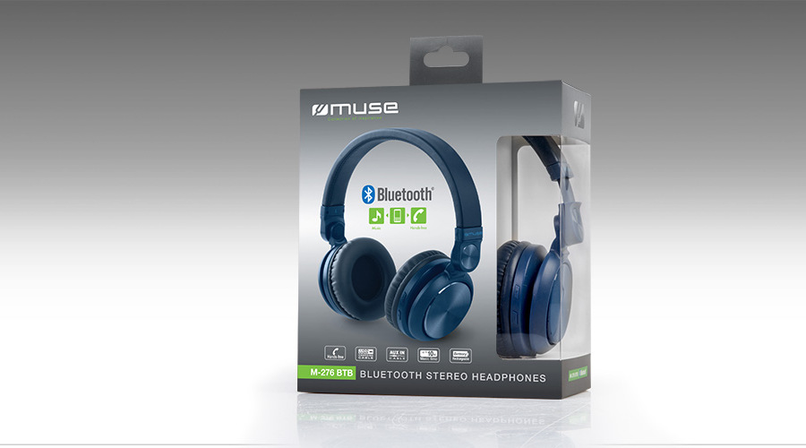 Bluetooth Headphones MUSE M-276 BTB Blue