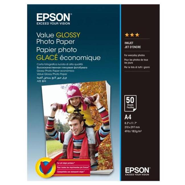 Photo Paper A4 183gr 50 sheets Epson Value Glossy 