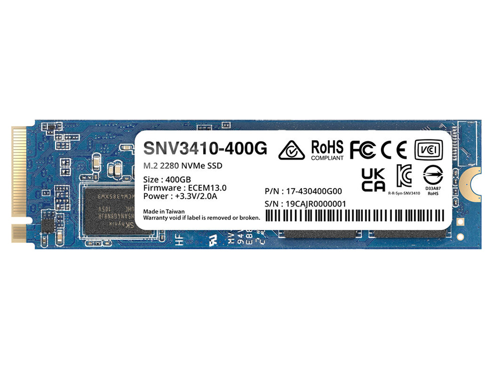 SYNOLOGY M.2 2280 400Gb Enterprise NVMe solid-state drive 