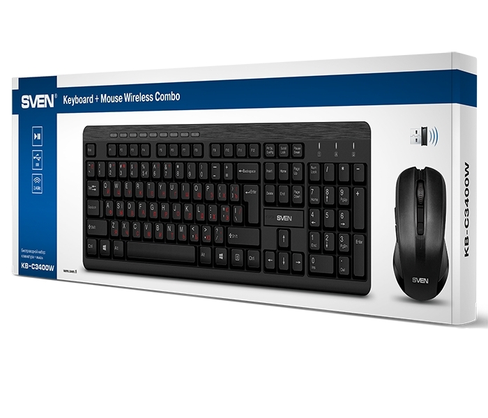 Клавиатура и мышь SVEN KB-C3400W