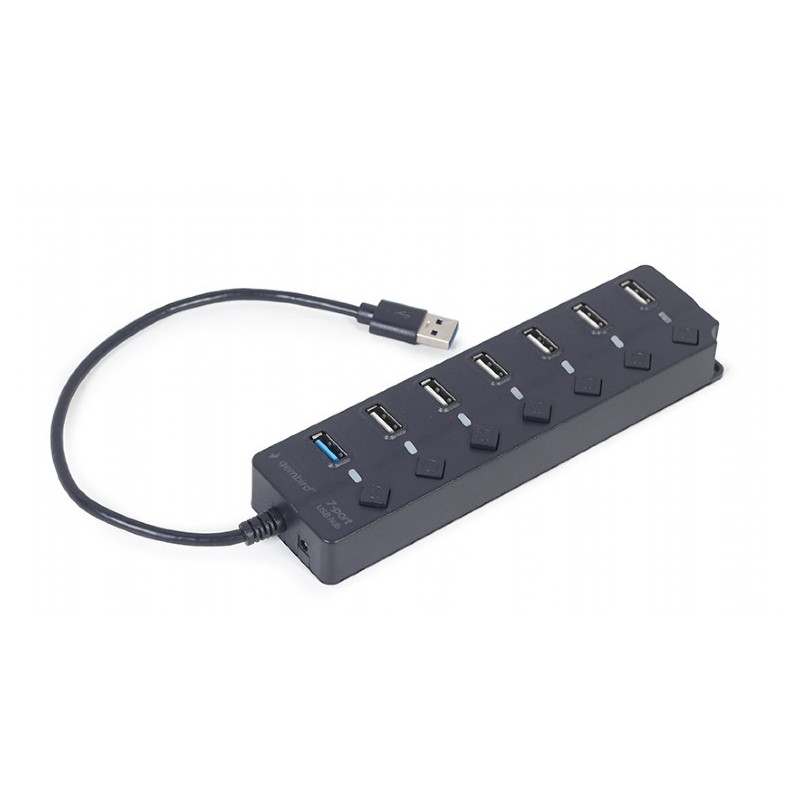 USB 2.0 Hub 7-port with switches, Gembird 