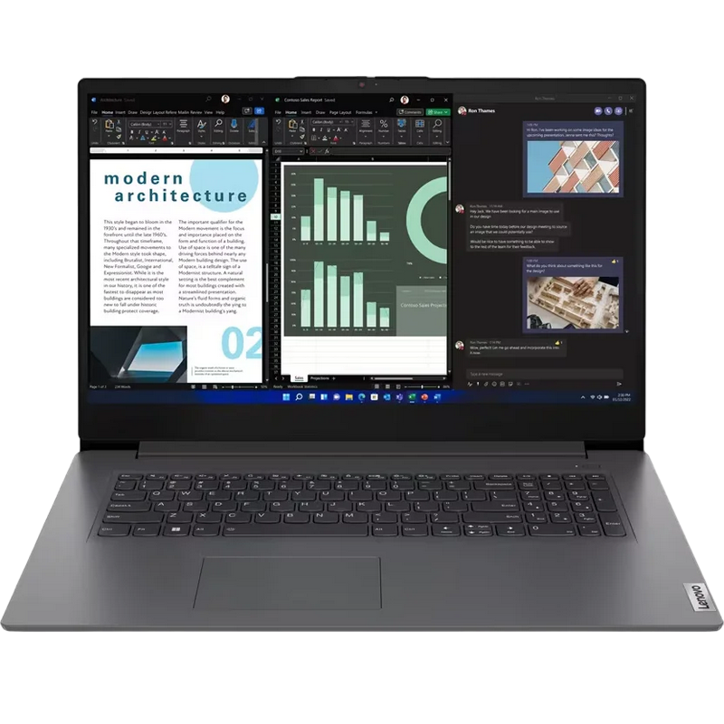 Laptop Business 17,3" Lenovo V17 G4 IRU, Iron Grey, Intel Core i7-1355U, 16GB/512GB, Fără SO