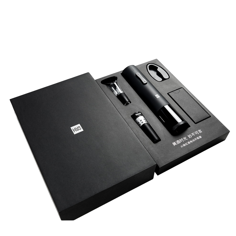 Set pentru vinuri Huohou HU0047, Negru