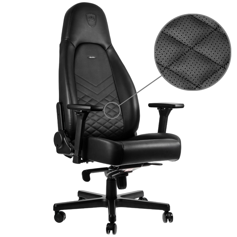Scaun Gaming Noblechairs Icon, PU Piele, Negru