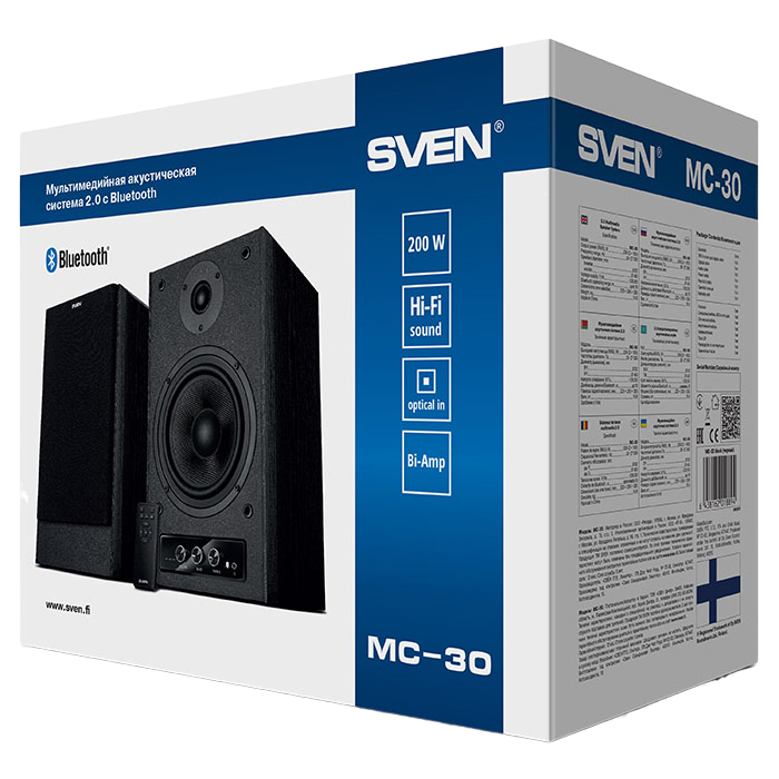 Компьютерные колонки 2.0 SVEN MC-30, Чёрный
