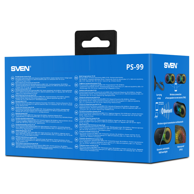 Портативная колонка SVEN PS- 99 Черный
