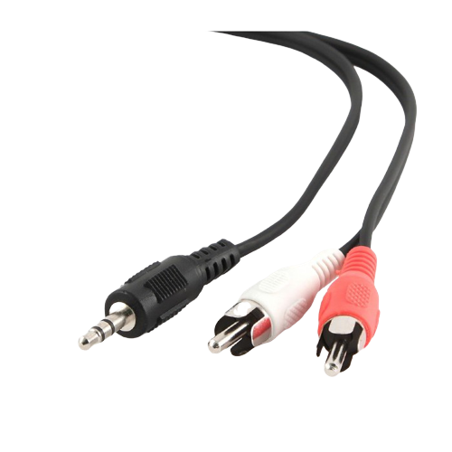 CCA-458   3.5mm stereo plug to 2 phono plugs 1.5 meter cable, Cablexpert