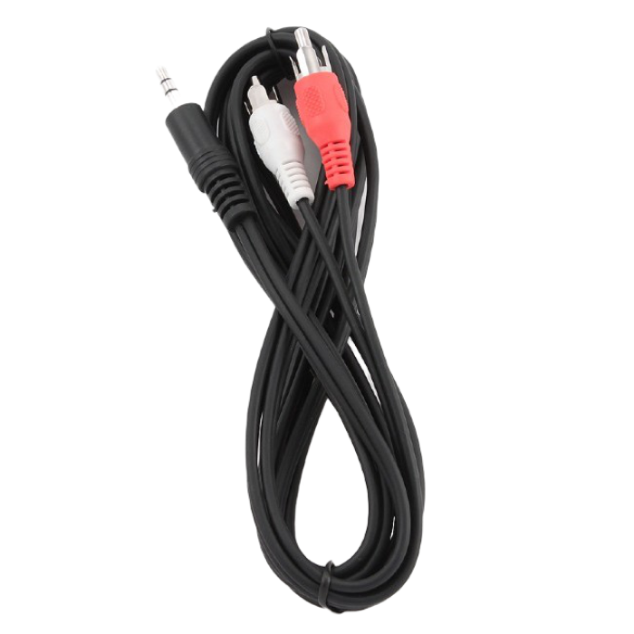 CCA-458-2.5M    3.5mm stereo plug to 2 phono plugs 2.5 meter cable, Cablexpert