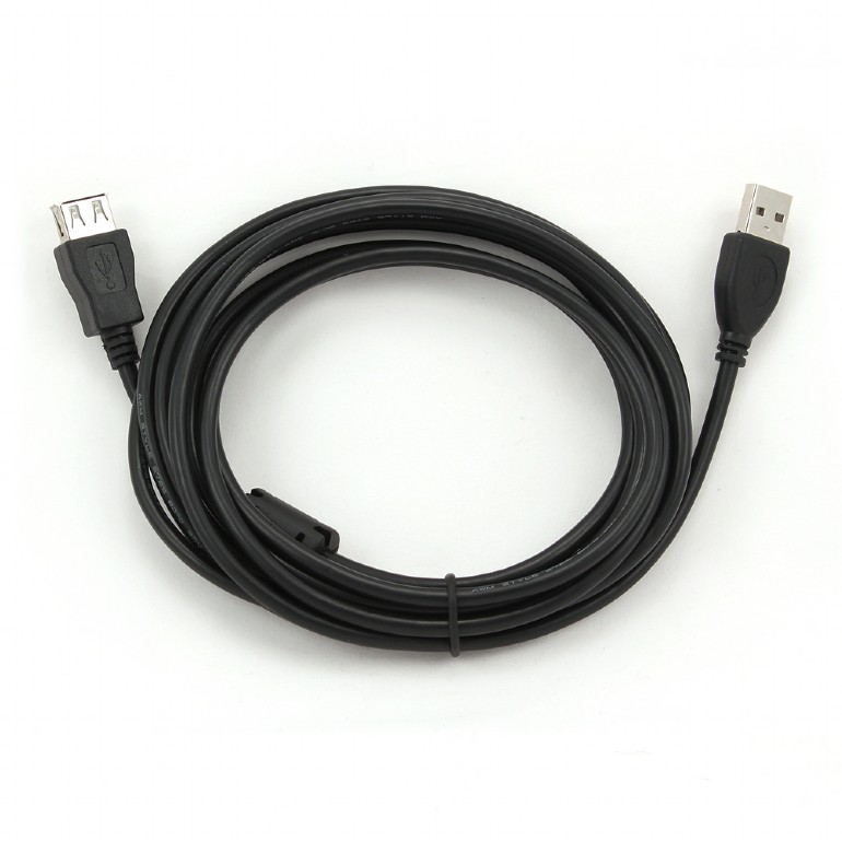 Adaptoare Cablexpert CCP-USB2-AMAF-10, USB Type-A/AM/AF, 3m, Negru