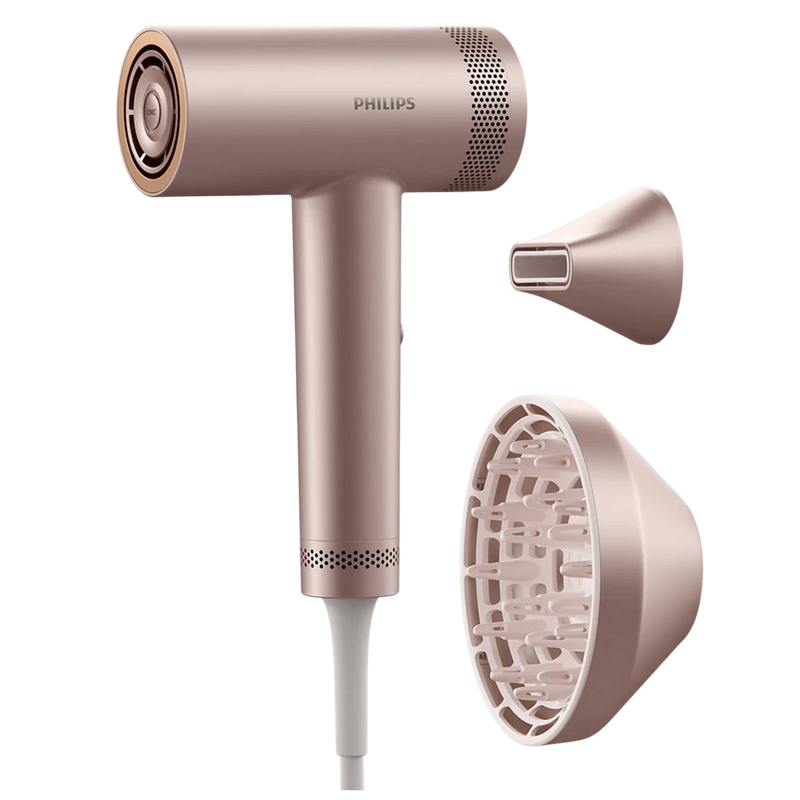 Uscător de păr Philips BHD837/10, 1400W, Roz