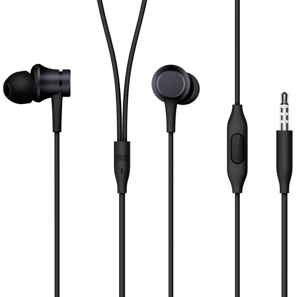 Гарнитура для мобильных телефонов Xiaomi Mi Earphones Basic, Проводной  аналоговый, Чёрный