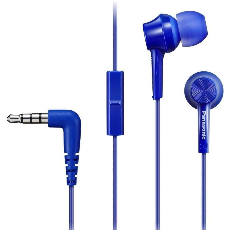  Earphones Panasonic RP-TCM115GCA Blue, Mic, 4pin 1*mini-jack 3.5mm