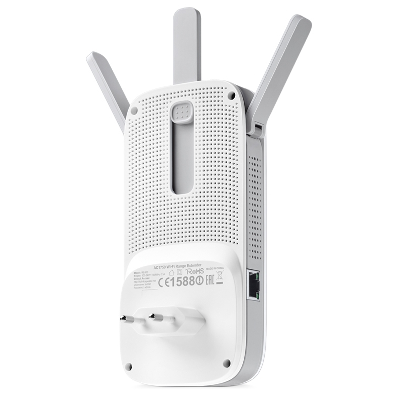 Wi-Fi AC Dual Band Range Extender/Access Point TP-LINK "RE450", 1750Mbps, 3xExternal Antennas