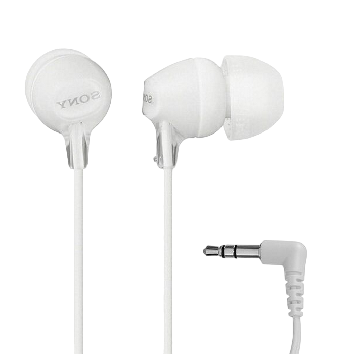 Гарнитура для мобильных телефонов SONY MDR-EX15LP, Проводной аналоговый, Белый