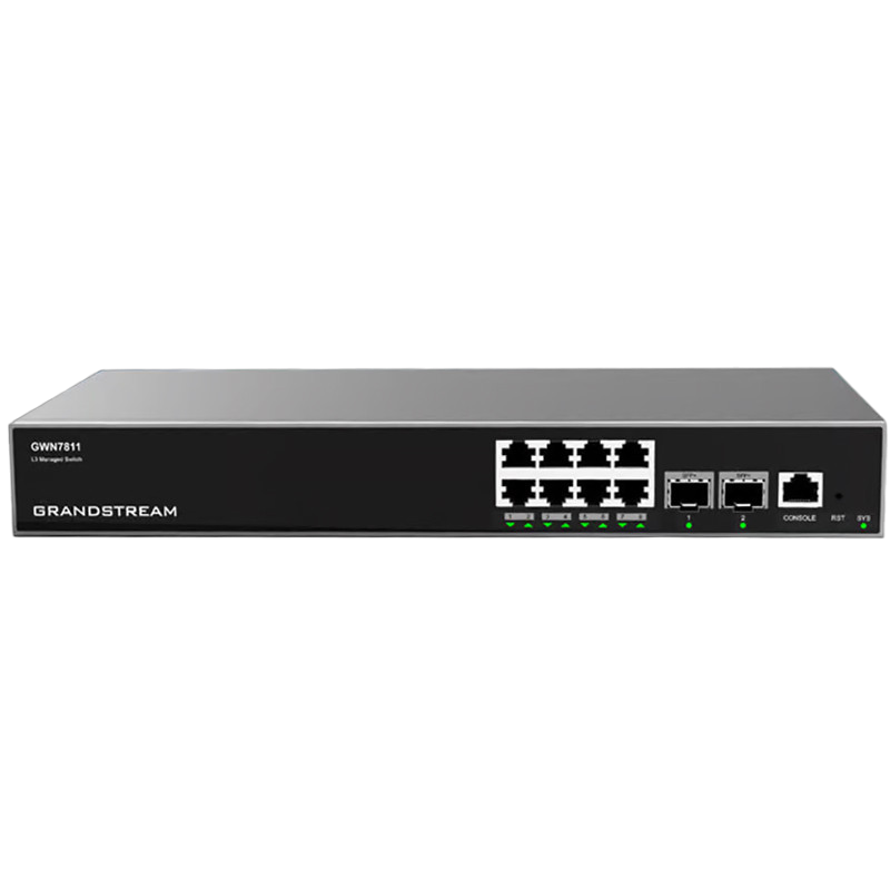 Switch de rețea Grandstream GWN7811, 8x 10/100/1000 Mbps