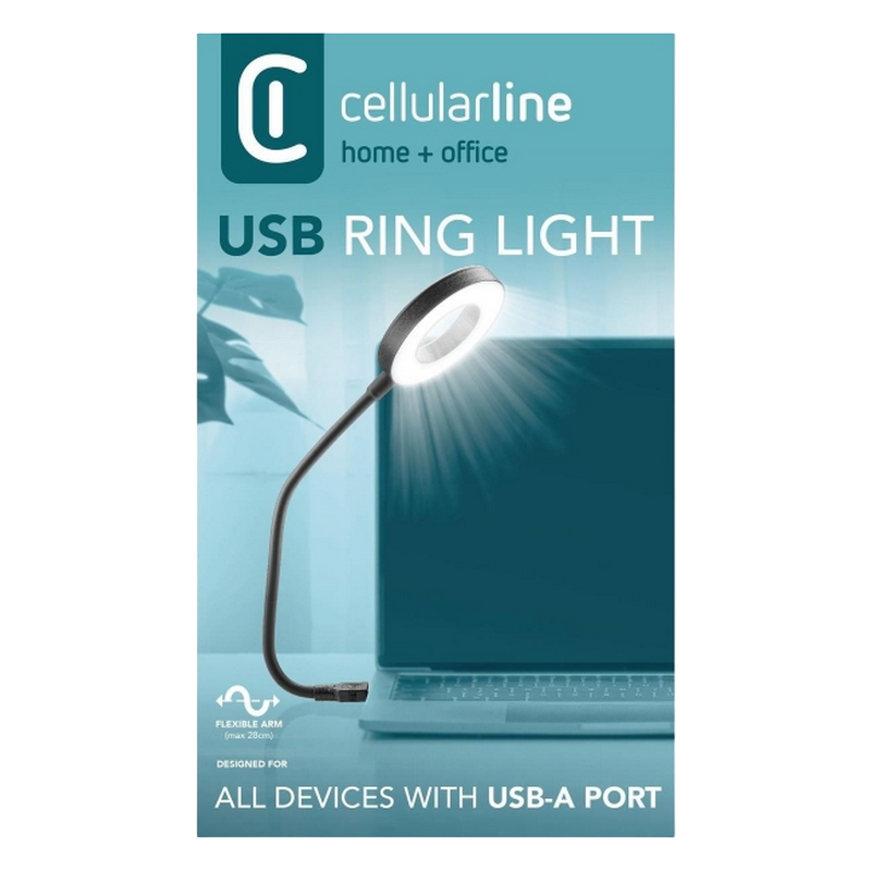 Lampă USB Cellularline LED, Negru