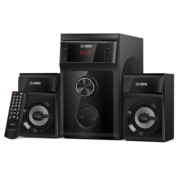 Компьютерные колонки 2.1 SVEN MS-301, Чёрный